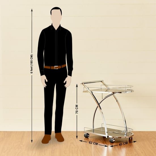 Henry Serving Trolley - Chrome
