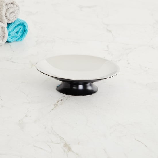 Grey Radance Black Freestanding Metal Soap Dish
