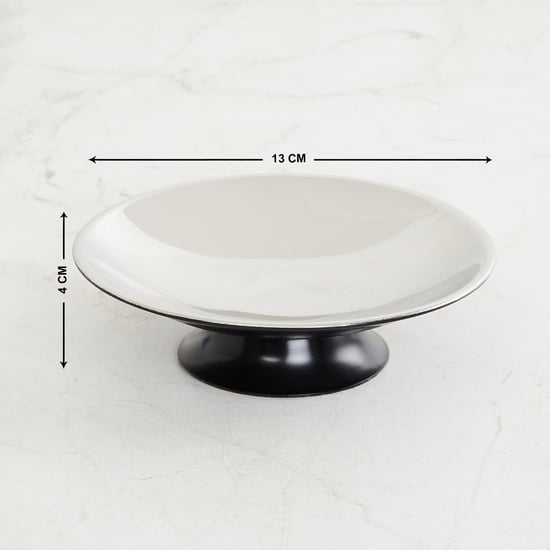 Grey Radance Black Freestanding Metal Soap Dish