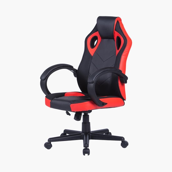 Champion Crewmate Faux Leather Gaming Chair - Black and Red
