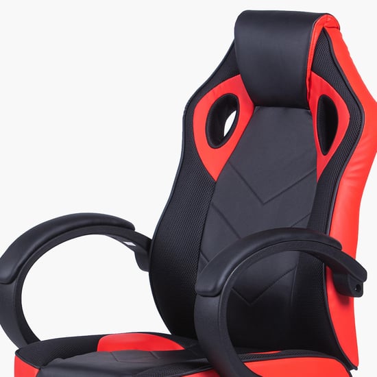 Champion Crewmate Faux Leather Gaming Chair - Black and Red