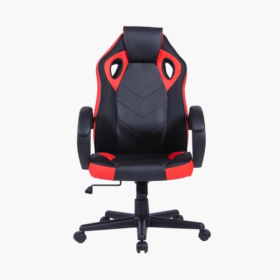 Champion Crewmate Faux Leather Gaming Chair - Black and Red