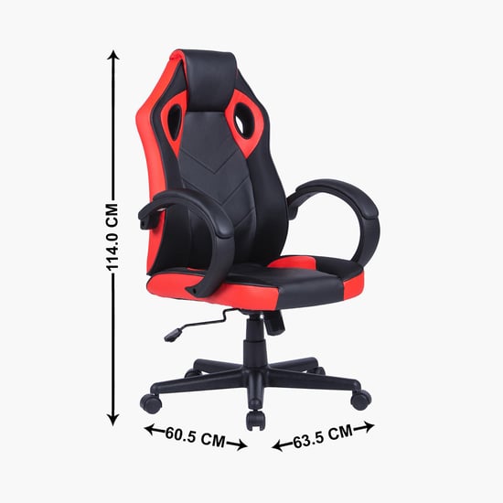 Champion Crewmate Faux Leather Gaming Chair - Black and Red