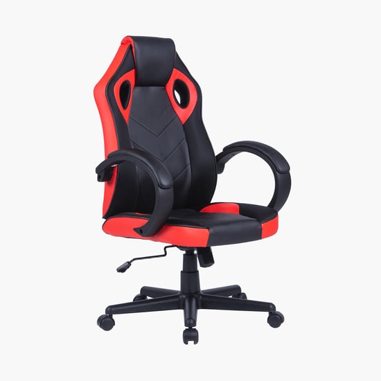 Champion Crewmate Faux Leather Gaming Chair - Black and Red