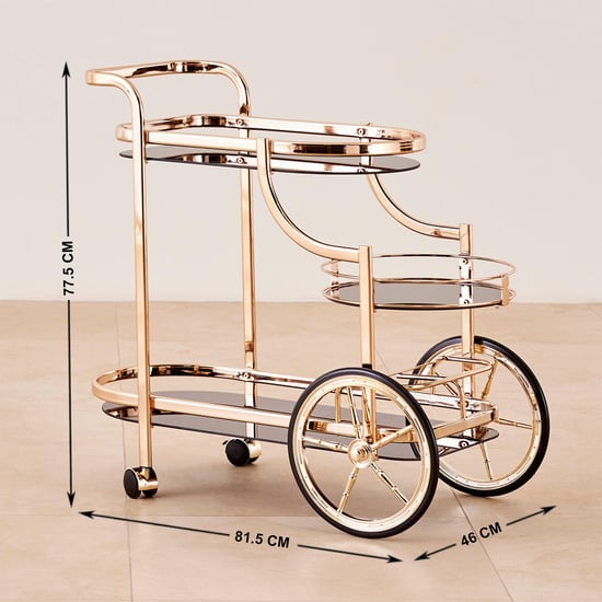Zola Serving Trolley - Gold