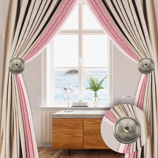 DECO WINDOW Fashion Silver Iron Solid Curtain Holdback - 2Pcs