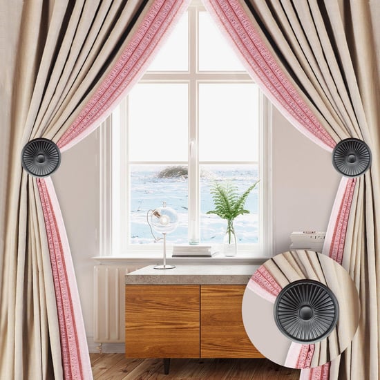 DECO WINDOW Fashion Black Iron Solid Curtain Holdback - 2Pcs