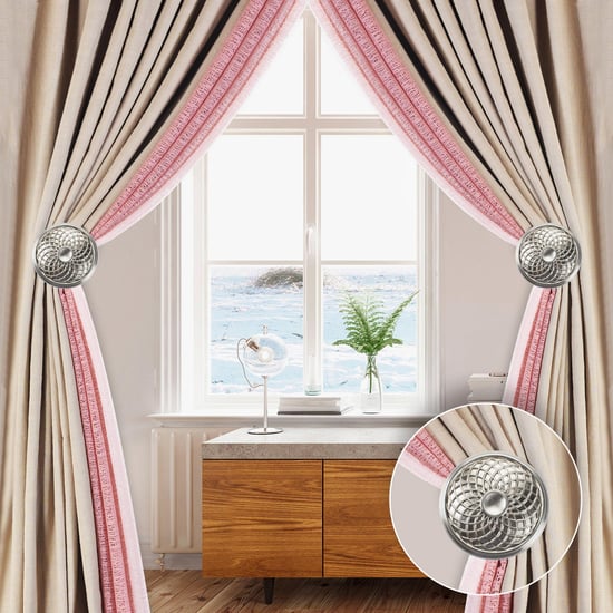 DECO WINDOW Fashion Silver Iron Solid Curtain Holdback - 2Pcs