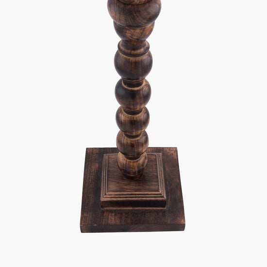 HOMESAKE Contemporary Beige Wood Floor Lamp