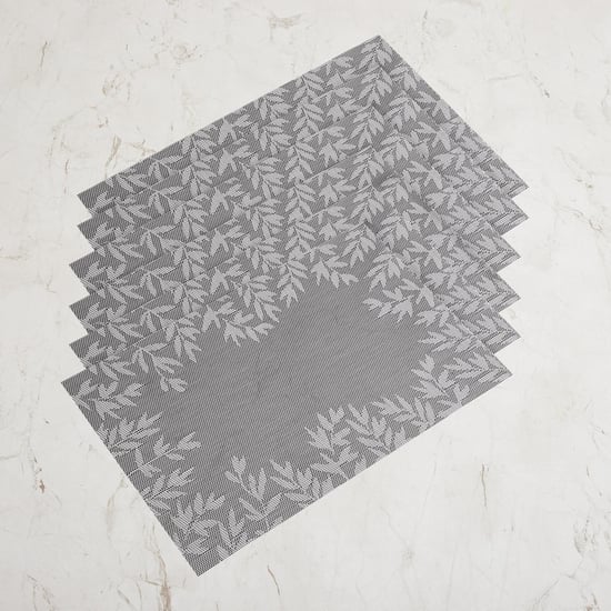 Eden Set of 6 PVC Leaf Printed Placemats