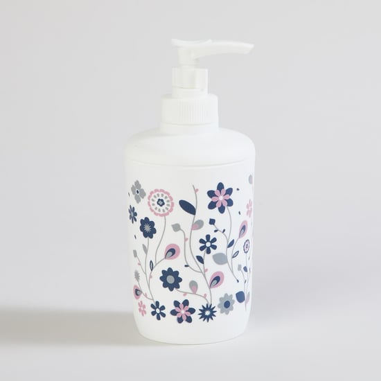 Everyday Essential Multicolour Floral Printed Polypropelyne Bathroom Accessory Set - 5Pcs