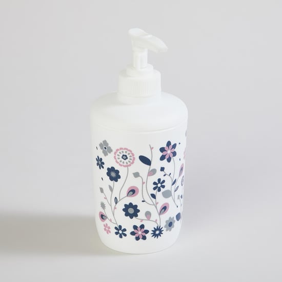 Everyday Essential Multicolour Floral Printed Polypropelyne Bathroom Accessory Set - 5Pcs