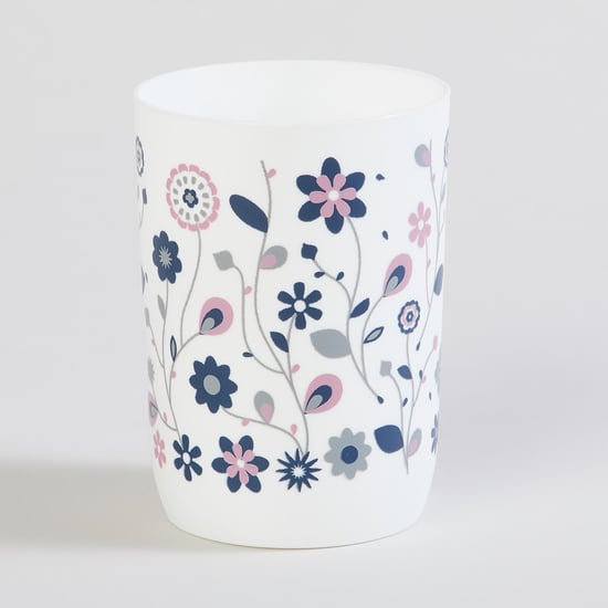 Everyday Essential Multicolour Floral Printed Polypropelyne Bathroom Accessory Set - 5Pcs