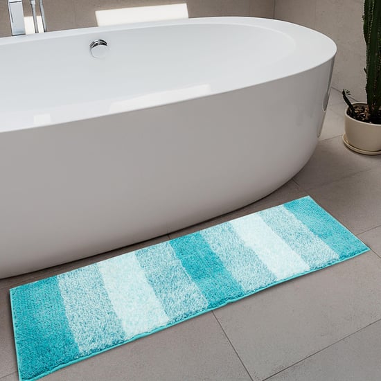 Pristine Melange Striped Anti-Slip Bath Runner - 45x130cm