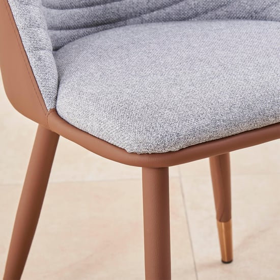 Serenity Mia Set of 2 Fabric Dining Chairs - Grey