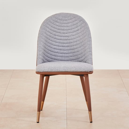 Serenity Mia Set of 2 Fabric Dining Chairs - Grey