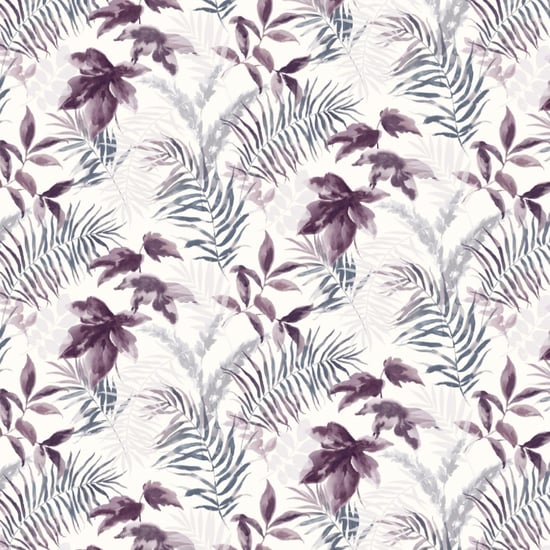 D'DECOR Elemental Purple Printed Cotton King Bedsheet Set - 228x274cm - 3Pcs