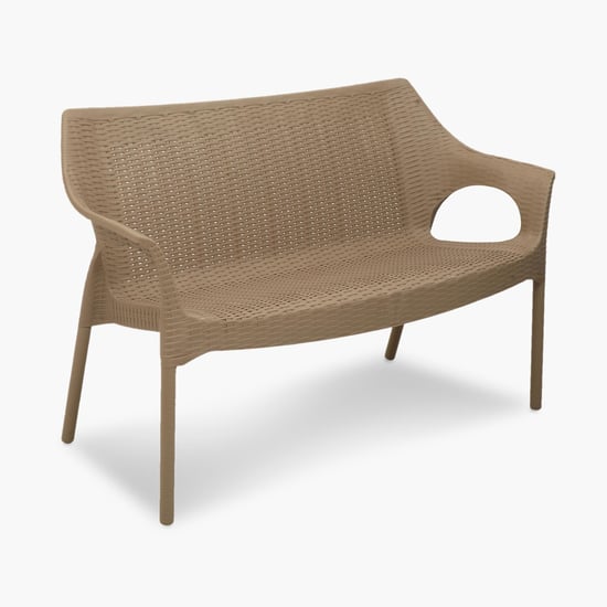 Abigail Polypropylene Outdoor Loveseat - Beige