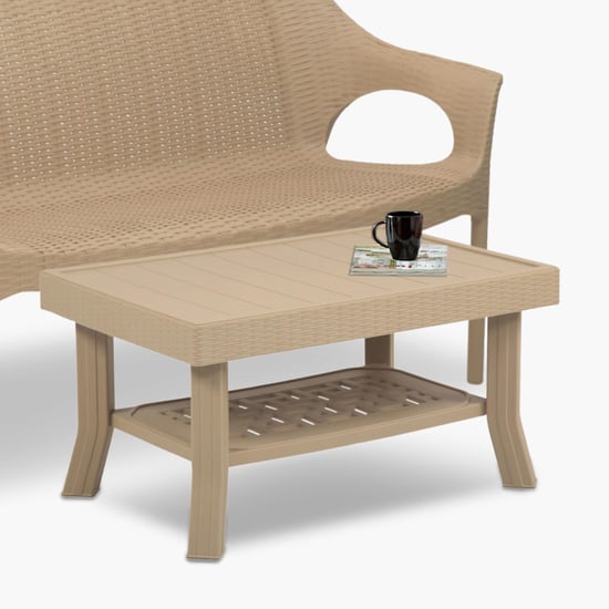 Abigail Polypropylene Outdoor Table - Beige