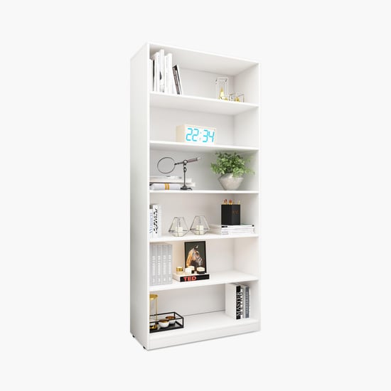 Helios Reynan 6-Tier Book Shelf - White