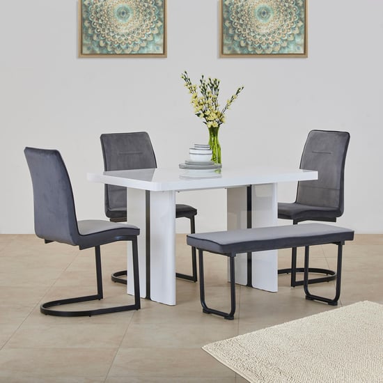 Polaris 4-Seater Dining Table - White