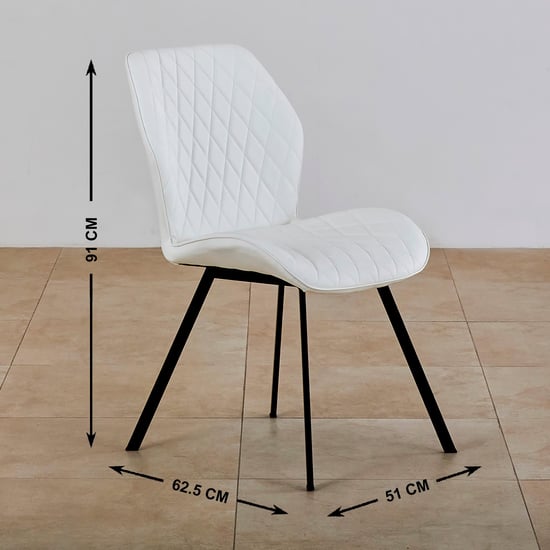 Floyd Set of 2 Faux Leather Dining Chairs - White