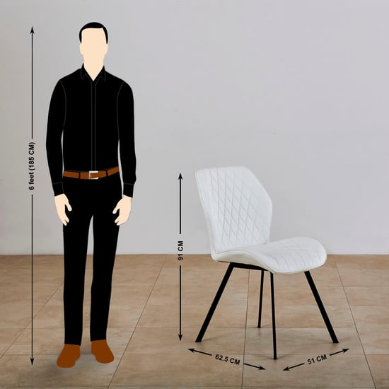 Floyd Set of 2 Faux Leather Dining Chairs - White