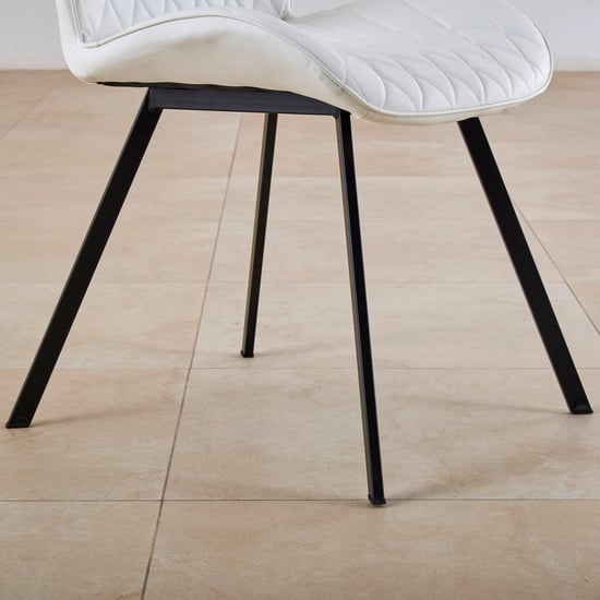 Floyd Set of 2 Faux Leather Dining Chairs - White