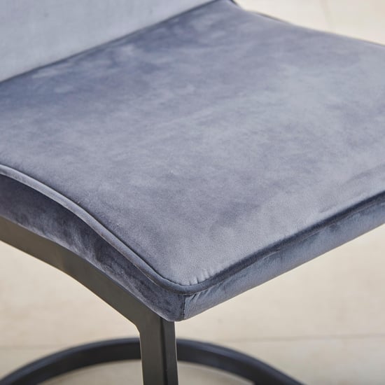 Polaris Set of 2 Fabric Dining Chairs - Grey
