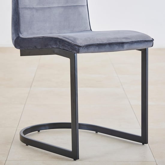 Polaris Set of 2 Fabric Dining Chairs - Grey