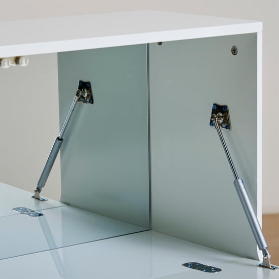 Polaris Bar Cabinet with Serving Counter - White