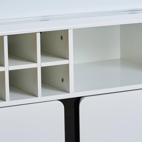 Polaris Bar Cabinet with Serving Counter - White