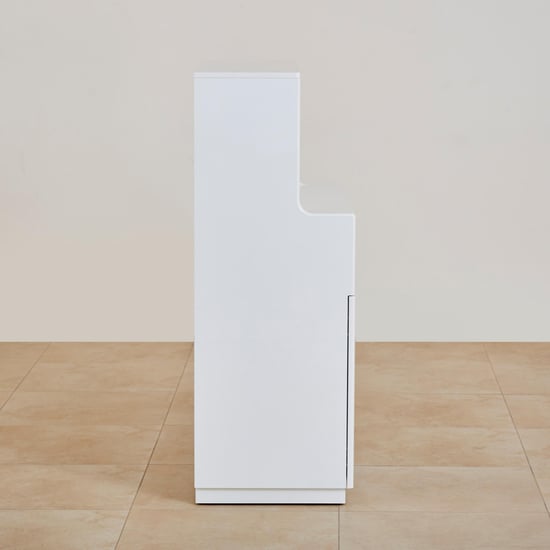 Polaris Bar Cabinet with Serving Counter - White