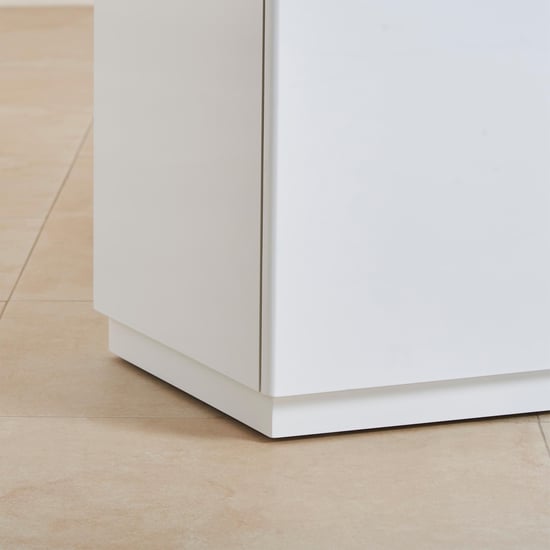 Polaris Bar Cabinet with Serving Counter - White