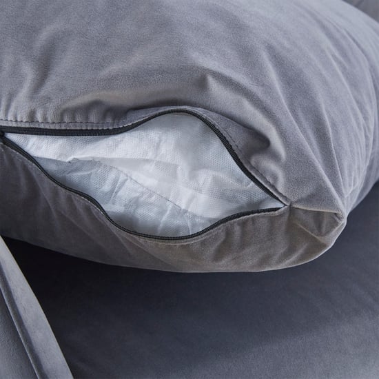 Polaris Velvet Tea Chair - Grey