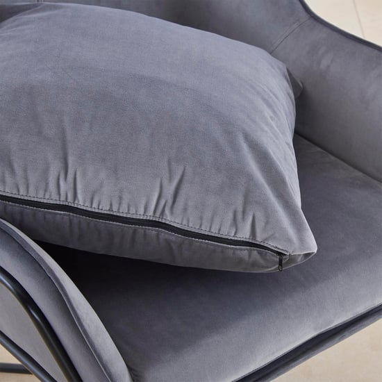 Polaris Velvet Tea Chair - Grey