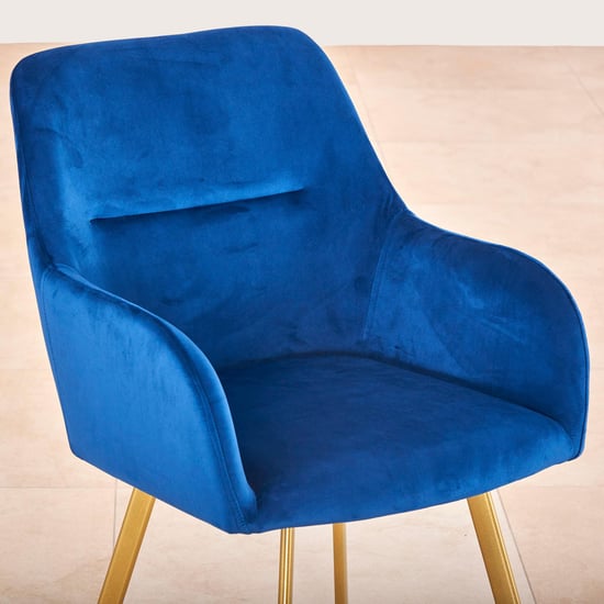 Velvetica Set of 2 Velvet Dining Chairs - Blue