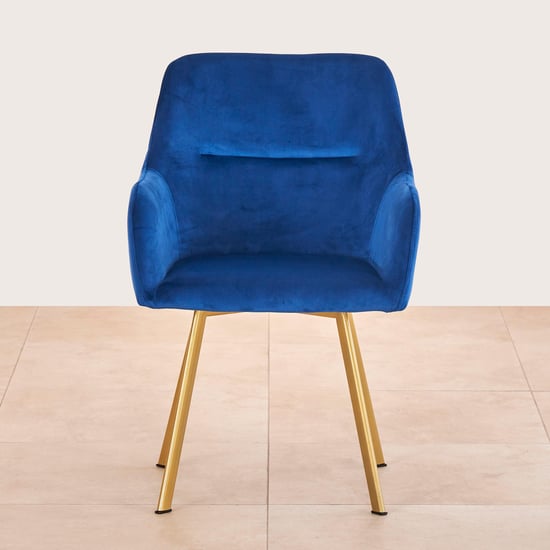Velvetica Set of 2 Velvet Dining Chairs - Blue