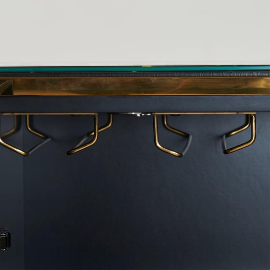 Monarch Glass Top Sideboard - Black