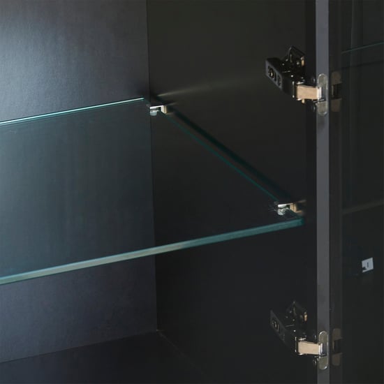 Monarch Glass Top Sideboard - Black