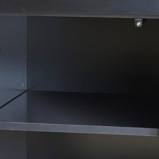 Monarch Glass Top Sideboard - Black