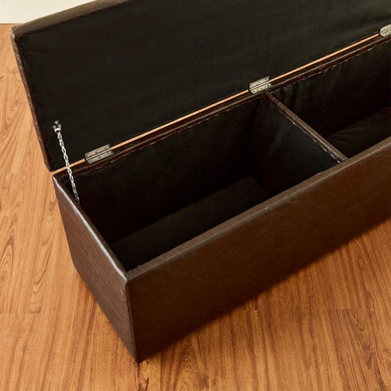 Andaman Nxt Fabric Ottoman with Storage - Brown