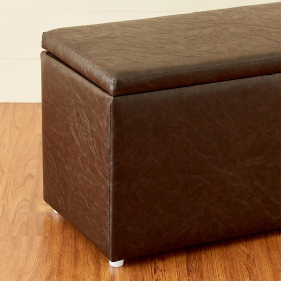 Andaman Nxt Fabric Ottoman with Storage - Brown