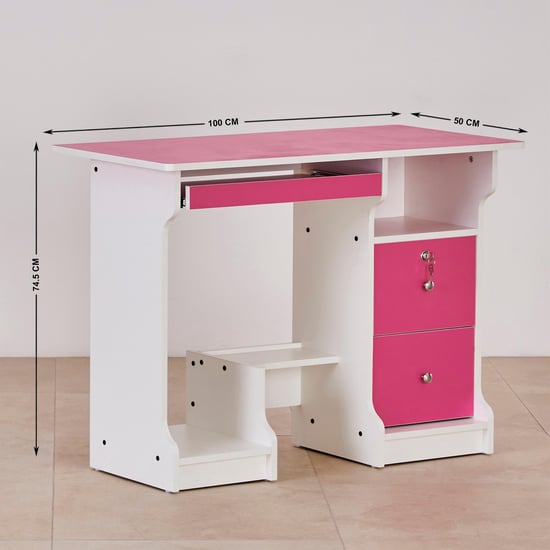 Helios Ciro Kids Computer Table - Pink and White