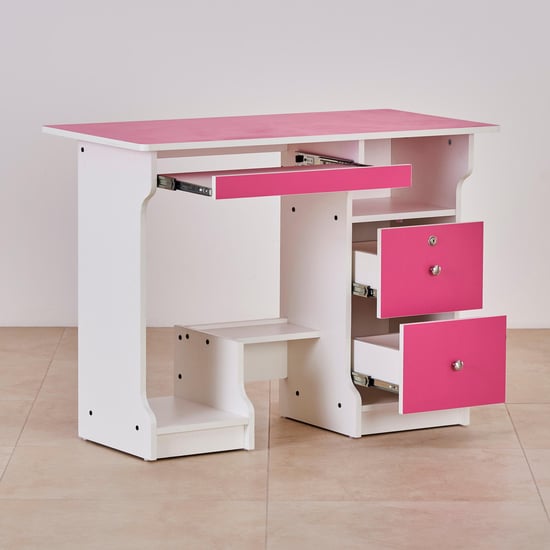 Helios Ciro Kids Computer Table - Pink and White