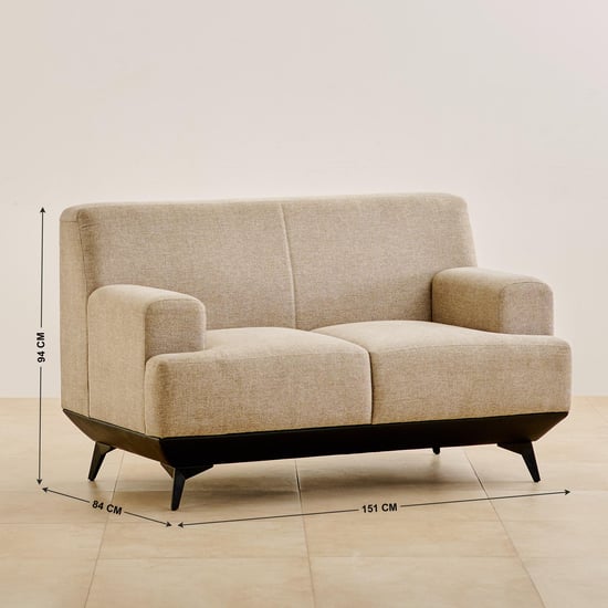 Kiro Fabric 2-Seater Sofa - Beige