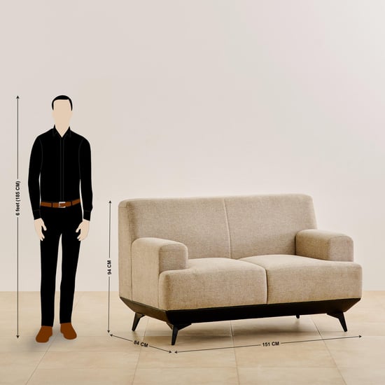 Kiro Fabric 2-Seater Sofa - Beige