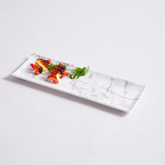 Silvano Melamine Printed Long Serving Platter - 33x11cm