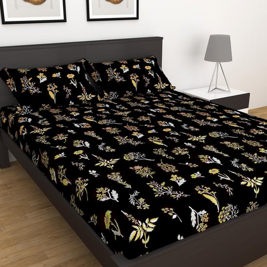 Medley Cotton 180TC 3Pcs Printed Super King Bedsheet Set