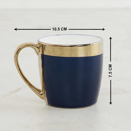 Fiesta-Zeno Blue Coloublocked Bone China Coffee Mug - 240ml